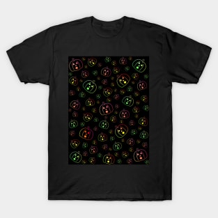 HAPPY Halloween Pumpkins Trippy Colors T-Shirt